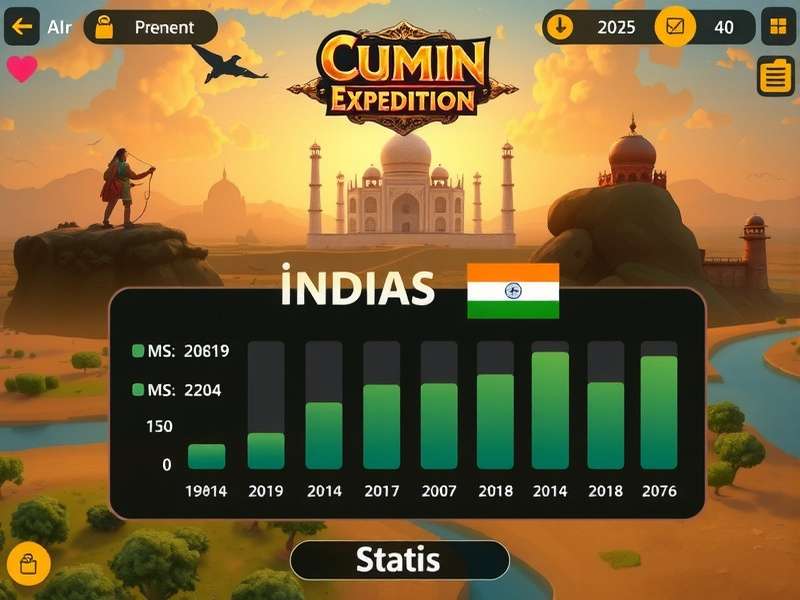 Cumin Hero Expedition gameplay screenshot showing Indian landscapes